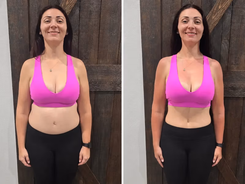 Personal Trainer Watsonia 30 Personal trainer Watsonia client before and after toned waist